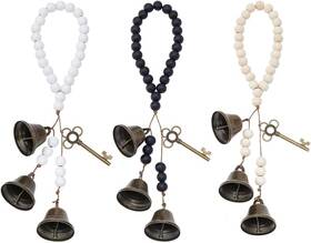 Hjew-ph01537-us13 Olycraft 3pcs Witch Bells With Wood Beads For Door Knob Witchcraft