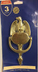 P2-12-d37 Page Solid Brass Eagle Door Knocker Nip