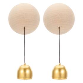 Pta240725tt000437 Patikil 2 Set Shopkeepers Bell Wood Door Chime Hanging Magnetic Jingle Bel