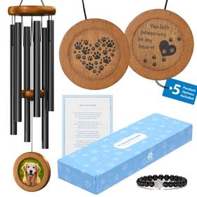 Pawceptive 392000181724 Dog Memorial Wind Chime 28 Inch With 5 Pendant Designs And Comforting Pet Loss Eb