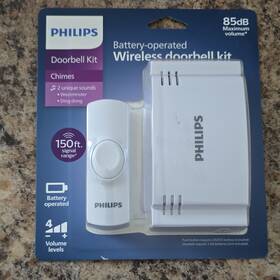 Des1120w Philips Des1120w/27 Wireless Battery Doorbell Kit Volume Control White