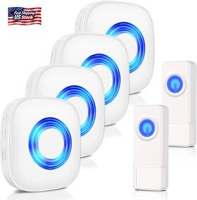 Physen 445012544549 Wireless Doorbell Waterproof Door Bell Chime Kit Operating At 1300-ft Ra