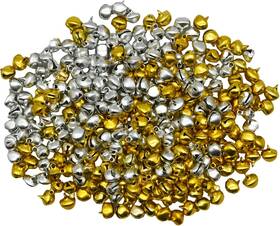 Pu266 Pinenjoy 300pcs 1/4inch Mini Jingle Bells 8mm Tiny Craft Small Silver And Gold