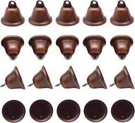 Pu271 Pinenjoy 40pcs 38mm Red Copper Bells 1.7x1.5inch Vintage Craft Jingle Bell For Diy