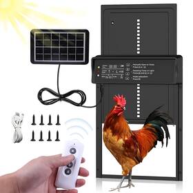 Pfs-165 Pobugy Automatic Chicken Coop Door Solar Powered With Timer And Li
