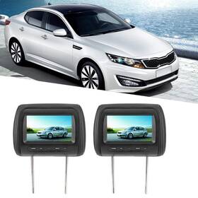 Pocreationh8a4sig3dx Pocreation 7 Inch Hd Car Headrest Lcd Monitor With 2 Video Inputs Black Adjustable Cont