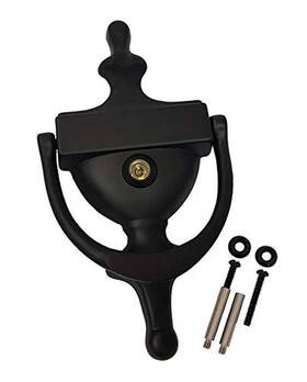 K07-001 Qcaa Solid Brass Door Knocker 7 Inch With 160 Degree Glass Len Viewer Ul