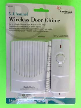 63-983 Radioshack Radio Shack Wireless Door Chime Pager 5 Channels New In Retail Package