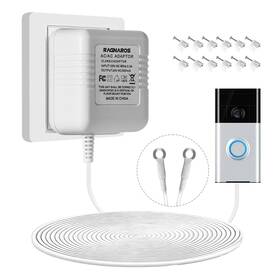 Ac24vt Ragnaros 24v Ac Doorbell Transformer - 18ft Long Cable Adapter Universal Compatible
