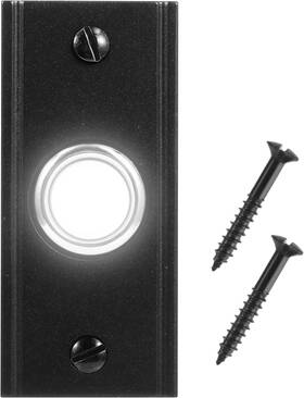 Ranervz 313115526564 Doorbell Push Button Gold Heavy Duty Metal Door Bell Wired Led Lighted W
