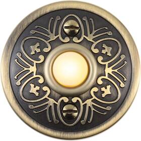 Ranervz-kfba2a96 Ranervz Vintage Lighted Doorbell Push Button 2.2inch Bronze Round Led Door Bell Switch