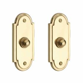30729 Renovators Supply Manufacturing Doorbell Button 4 Inch Lacquered Brass Wired Vintage Push With Mounting