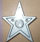 0124 Restyle Restore Button Star Wired Push Doorbell Silver