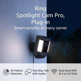 53-028013 Ring Spotlight Cam Pro Plug-in 3d Motion Detection Two-way Talk With Audi