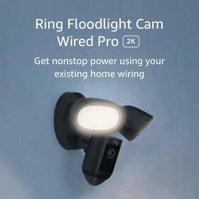 53-035021 Ring Floodlight Cam Wired Pro Home Or Business Security Retinal 2k Video Colo