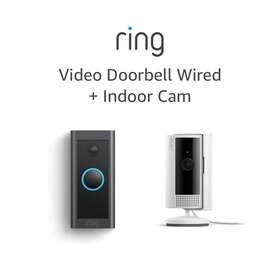 Ring 744110091373 All-new Indoor Cam White With Video Doorbell Wired