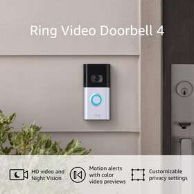 Ring 744759131515 Video Doorbell 4 Improved 4-second Color Previews Plus Easy Installation