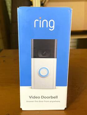 Ring 840080506593 V2 Wi-fi Video Doorbell 1080p 2nd Gen Satin Nickel New Open Box
