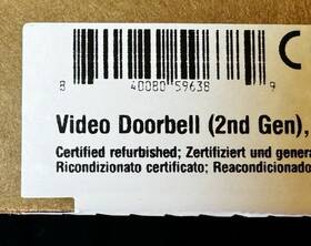 Ring 840080596389 Video Doorbell 2nd Gen Battery Satin Nickel