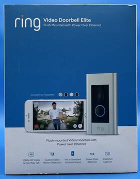 Ring 842861101669 - Video Doorbell Elite Flush-mounted With Power Over Ethernet 1080p Hd
