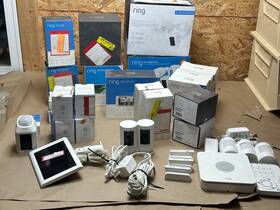87542334 Ring Huge 34 Piece Mix Chime Door Bell Security Camera Wholesale Open Box Lot