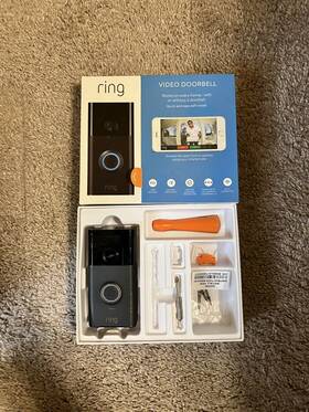 8vr1s5ven0 Ring Wireless Video Doorbell - Venetian Bronze 2nd Gen 2020 Used