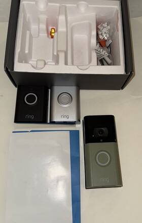 B0876rhtrk Ring Battery Doorbell Plus Wifi Video Satin Nickel Used Scallop