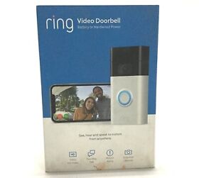 Ring Video Doorbell 2nd Generation Battery Hardwired Satin Nickel
