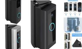 A0427-2 Riovo Adjustable 30 To 55 Degree Doorbell Angle Mount Compatible Dark Black