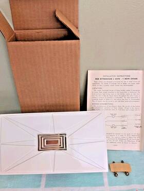 138-79b Rittenhouse Vintage New Doorbell Chime Mid Century Mod Starburst Wall Untested