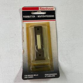 C8051r Rittenhouse Vintage Doorbell Pushbutton Wired Dark Bronze Flush Mount