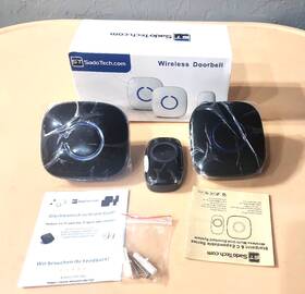 Sadotech 616453923515 Wireless Doorbells - 1 Transmitter 2 Receivers Black