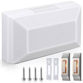 Saillong 710638751310 Wired Doorbell Chime Kit With 2 Lighted Metal Push Buttons - Silver