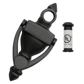 Sa04-001 Sanato Black Door Knocker With Ul Listed Fire Proof Viewer 4 Inch Height