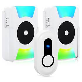 Cc21wh-du Sanjie Wireless Doorbell Battery Operated Vibrating Led Flashing 4 Modes 5 Volume Level