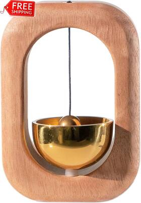 Sanosy 445024421456 Magnetic Shopkeepers Bell Wood Doorbell Chime For Refrigerator Room Porch Gar