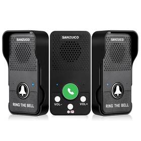 Sanzuco B0f2hj5cbw Wireless Doorbell Full Duplex Doorbells Hands 1000ft Range Rechargeable