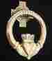 Sdk03 Liffey Aretfacts Solid Polished Brass Claddagh Door Knocker Irish New 7508 5391295011136