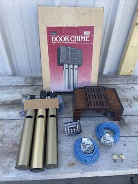 096946 Sears Nos Vtg Westminster Doorbell Chime 3 Entrance Door Sounds Classic Tube