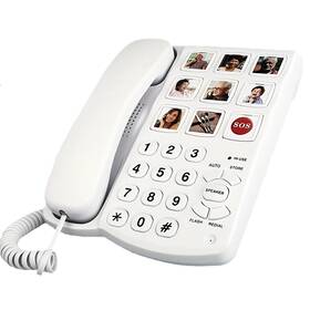 Pu-002 Sentno Big Button Phone For Seniors 9 Pictured Buttons Extra Loud Ringer Wired