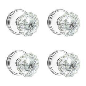 Shiny Handles 797550926194 Crystal Dummy Door Knobs Interior Glass For Hall And Closet