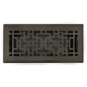 Orl412-brz Sierra Grates 4 Inch X 12 Oriental Design Floor Register In Metallic Bronze Finish - Vent Cove