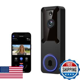 B0g7wmhl1z Siloposh 1080p Wireless Wi-fi Video Doorbell Camera Dome Home Security Night Vision