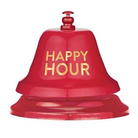 Slant Collections 195002511712 Christmas Service Desk Bar Office Ring Bell 3.5 Inch W X 3.25 H Happy Hour