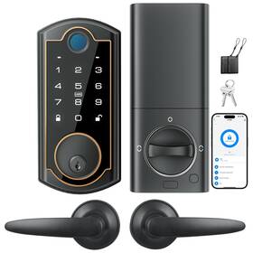 St380 Sohoteco 799904414142 Wifi Smart Lock With 2 Lever Handles Set Fingerprint Keyless Entry Doo