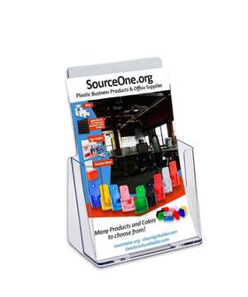 S1-ct-bi2p Source One Premium Counter Top Bifold 6-inch Wide Acrylic 2 Pack Clear