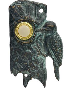 Spi 725739047279 Decor Hardware Doorbell Collection Woodpecker Solid Brass 4.5 Inch