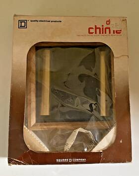 Square D 047569824067 Vintage Retro Fashion Wood Door Chime 83b 1984 Nib Made In Usa