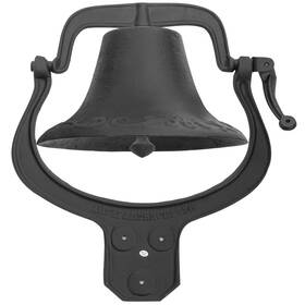 90000-2 Stark Usa Vintage Large Cast-iron Farmhouse Dinner Bell School Church Black