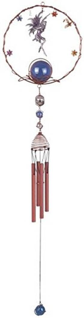 Ss-g-99281 Stealstreet Wind Chime Copper And Gem Fairy Pixie Garden Hanging De